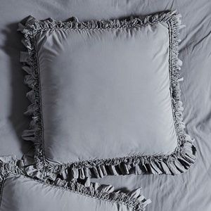 Anthropologie Washed Percale Adina Euro Sham